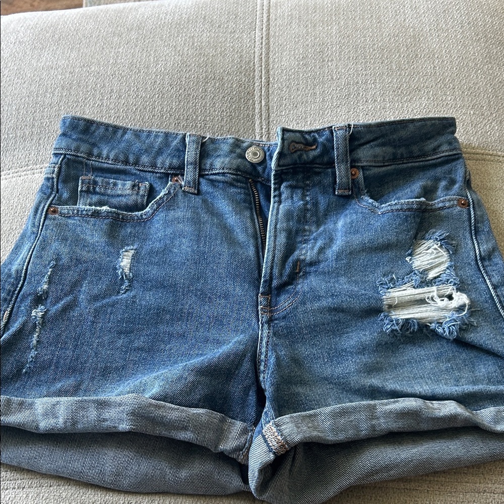 Old Navy High-Rise O.G. Straight Denim Shorts - Blue